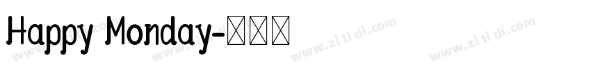 Happy Monday字体转换